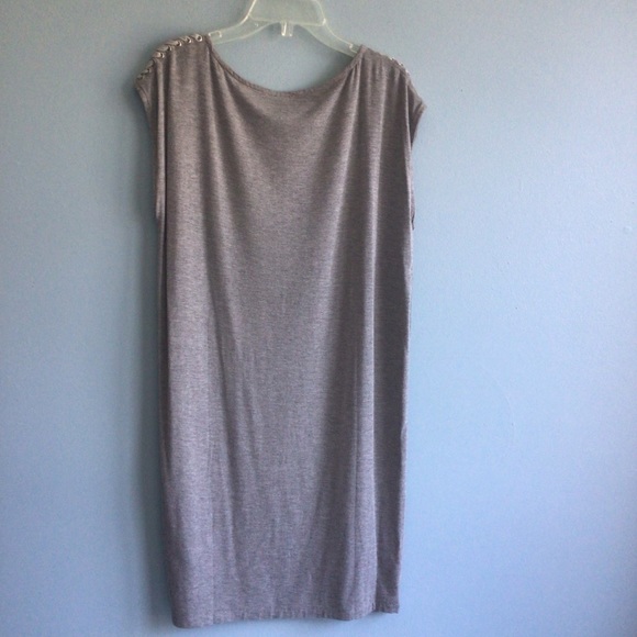 Splendid Gray T-shirt Dress Lace Up Shoulder Size S - Picture 7 of 8